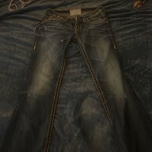 Blue jeans boot cute big star  “Liv”